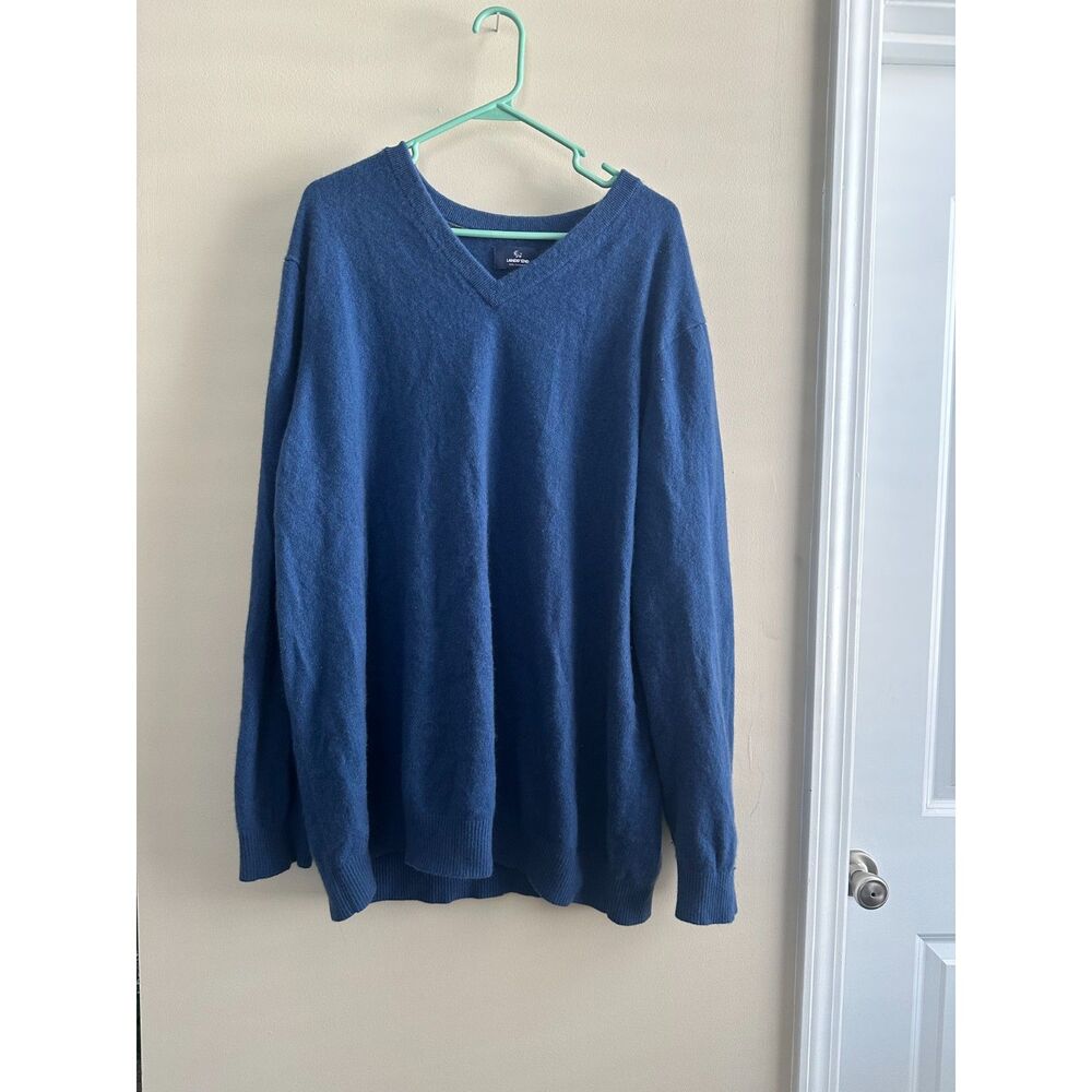 Lands' End Men's 100% Cashmere V-neck Sweater 3XLT (Tall)